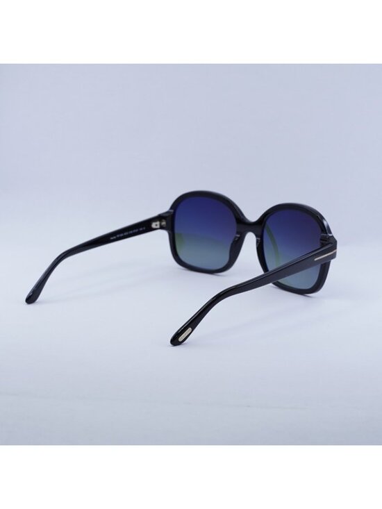 Tom Ford Hanley FT1034 01B Sunglasses Shiny Black Square Frame, Smoke Lenses main image 9